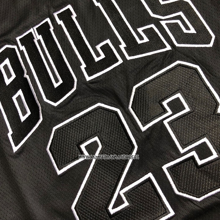 Michael Jordan NO 23 Camiseta Chicago Bulls MVP Negro